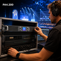Amplificateur de puissance numérique DJ 4 canaux 2000W avec écran LCD, amplificateur professionnel 8 ohms pour caissons de basses, enceintes PA