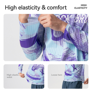 <span class=keywords><strong>Maglia</strong></span> da <span class=keywords><strong>Ciclismo</strong></span> ROCKBROS Traspirante Antivento Stampata Oversize a Maniche Lunghe per Bici da Montagna e Strada Top Casual Unisex - Product Image 5