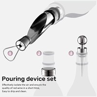 Ensemble cadeau d'ouvre-bouteille à vin professionnel, ouvre-bouteille en acier inoxydable et bouchon à vide, verseur à vin, accessoires de cuisine, outil de bar