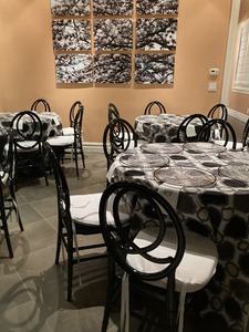 Превосходное качество, черные пластиковые стулья из смолы для свадьбы, банкета, овальные стулья Феникс Тиффани - Product Image 5