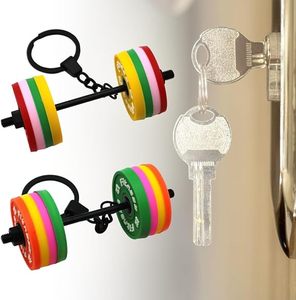 Llavero Metálico de Alta Gama con Detalles Superiores, Juego de Llaveros Desmontables con Placa de Silicona y Mancuerna para Amantes del Fitness y el Gimnasio de Élite, Envío Rápido - Product Image 6