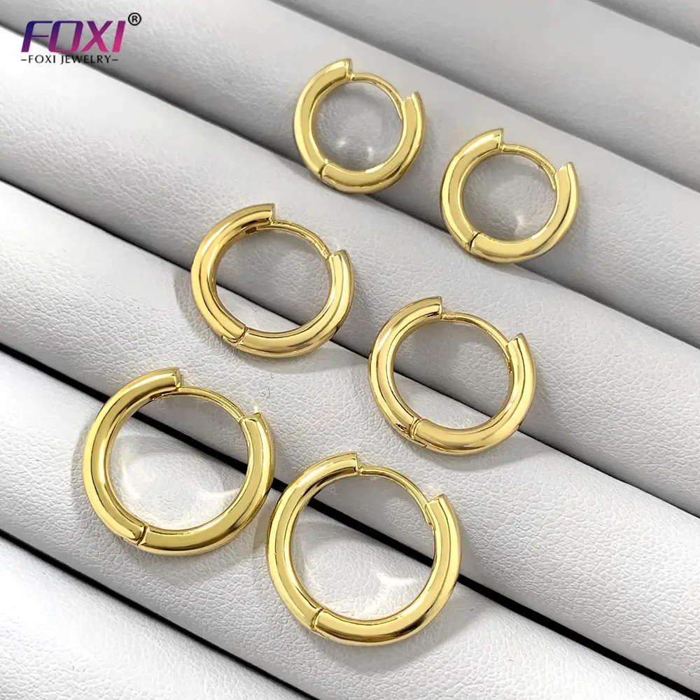 Thời trang mới mạ Vàng sét Bông tai không gây dị ứng 18K mạ vàng Bông tai đồ trang sức thời trang 3 Bộ Bông tai