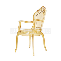 Chaise empilable avec accoudoirs pour événements de mariage, modèle Prince Amber Ghost Belle Epoque