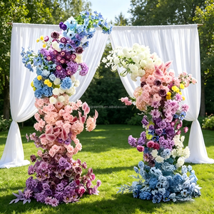 Arrangements de fleurs sauvages artificielles en gros, arche de fleurs sauvages pour mariage, fleurs sauvages artificielles colorées pour décoration de mariage - Product Image 1