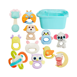 Vente en gros de nouveaux hochets et anneaux de dentition pour bébés, matériaux écologiques non toxiques sans BPA, <span class=keywords><strong>petit</strong></span> jouet musical pour nouveau-nés de 0 à 24 mois - Product Image 1