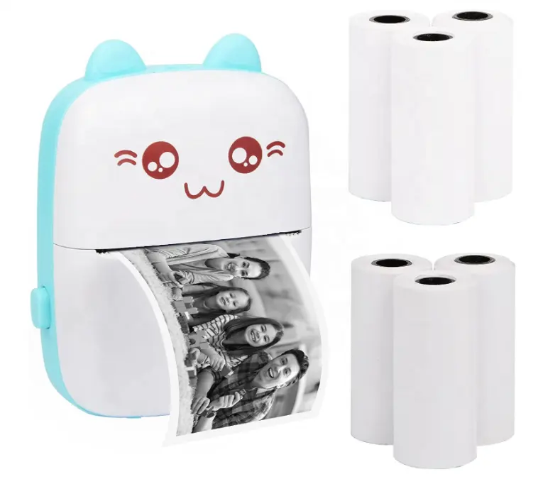 OuT- mini impresora térmica Portátil con Bluetooth para niños, máquina de impresión térmica de etiquetas inalámbrica para niños, venta al por mayor