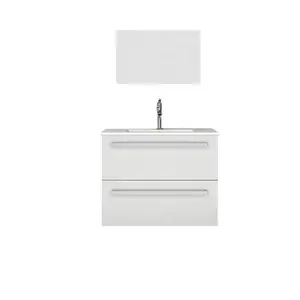 Mueble de baño de esquina blanco personalizado