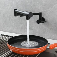 Robinet de lavage de légumes mural en laiton robinet d'eau froide simple cuisine étendu 360 degrés pliant