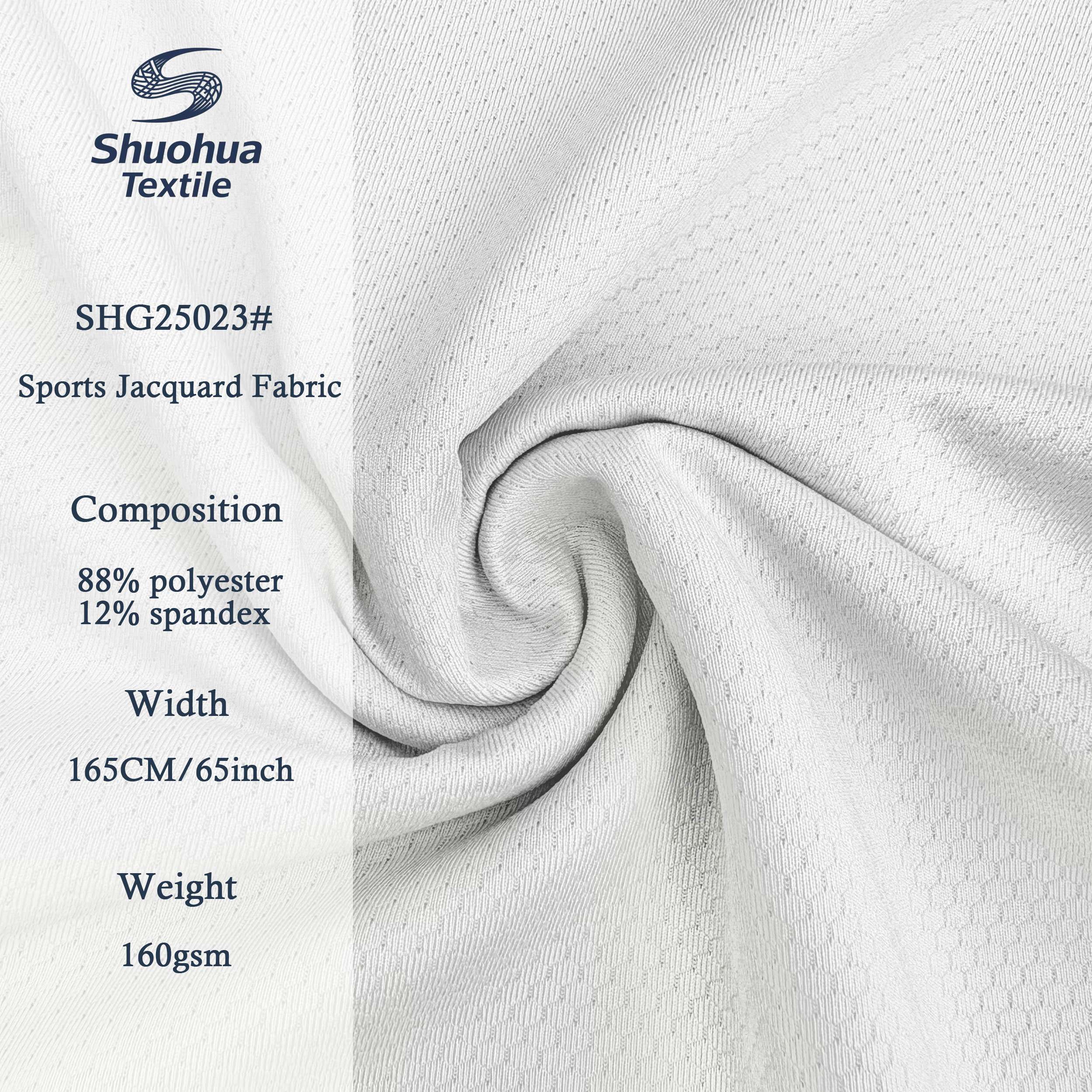 Dryfit Stretch Breathable Windproof Sportswear Polyester Spandex Honeycomb Knitted Jacquard Fabric for Activewear Lining