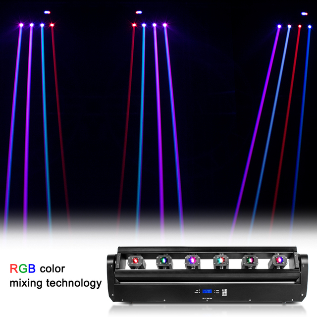 SHEHDS New 6x500mW RGB 3in1 Moving Head Laser Light 6 Eyes 500mw Disco Full Color Dmx512 Dj n Lazer Stage Headlight Dmx Control