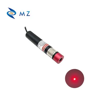 Fokus ringkas dapat disesuaikan D18mm 638nm 100/200mW modul Laser titik merah kelas industri dengan braket + catu daya
