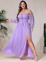 Robe asymétrique grande taille en maille avec taille élastiquée et cordon de serrage Double Crazy