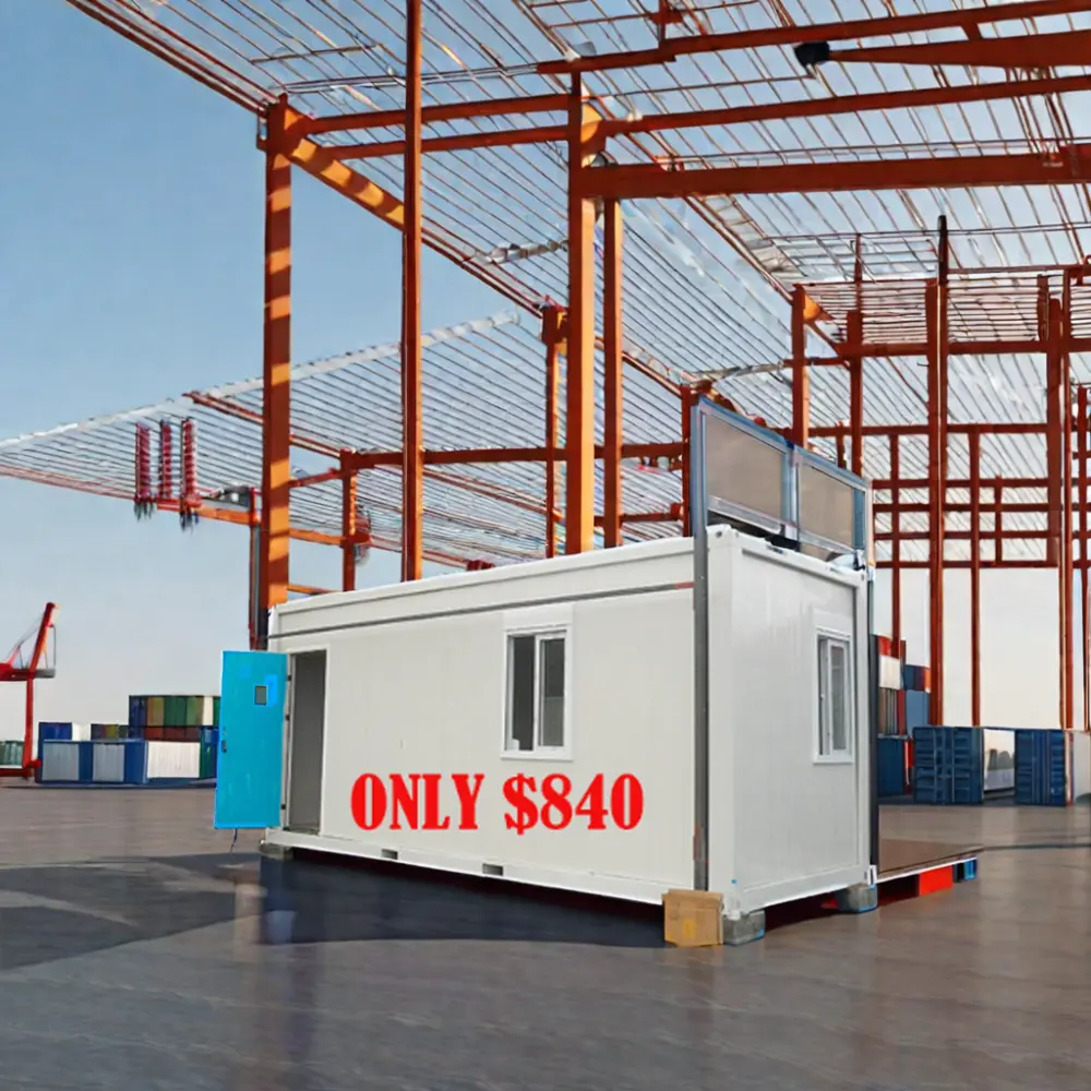UPS vorgefertigte funktionierende winzige wohnung abnehmbare 20 ft wohnung packung lagerung container haus mit flachpackung