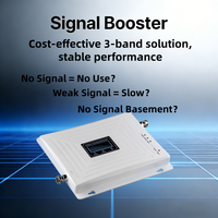 Répéteur GSM 4G 3G 2G Amplificateur de signal cellulaire Tri-bande 900/1800/2100 MHz Hôtels Bureaux Couverture 500-1000m² Puissance de sortie 20dBm