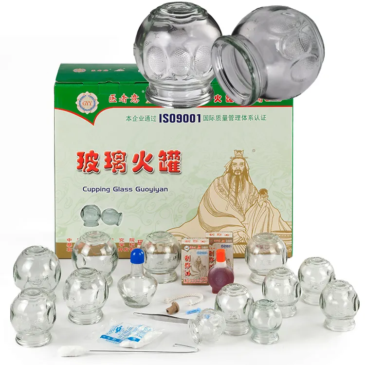 Chinesische Vakuum Hijama Werkzeuge Massage therapie Ventosa Tassen Sterilisator Glas Schröpfen Anzug traditionelle Feuer Schröpfen Set mit Absaugung