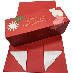 <strong>Wholesale</strong> Premium Quality <strong>Christmas</strong> <strong>Gift</strong> Box Set Custom Magnetic Folding Candle Box Packaging - Product Image 1
