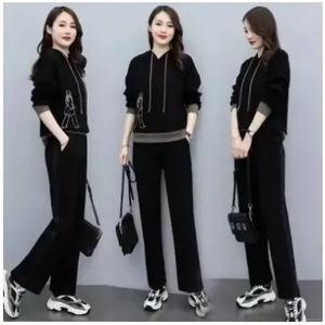 Women <b>Tracksuit</b> Set Loose Fit Casual Sportswear Two Piece Anime Print Breathable Polyester Spring Autumn Korean Style - Product Image 2