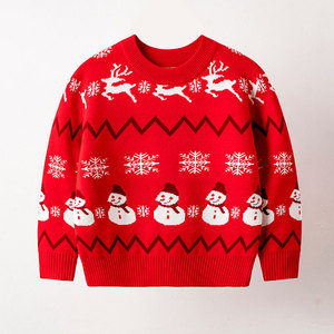 FNJIA Custom Children's Winter Sweater Europe America Cartoon <strong>Christmas</strong> Deer Pullover <strong>Jumper</strong> <strong>for</strong> <strong>Girls</strong> Knitted Design - Product Image 5