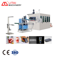 Machine de thermoformage entièrement automatique à 4 piliers pour la fabrication de gobelets et couvercles jetables en PET/PP/PVC/PS/BOPS
