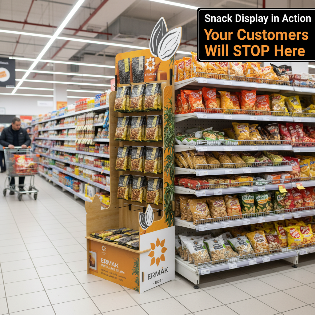 Custom Solid Wooden Snack Rack Solid Wood Nut Display Shelf Storage Organizer for Retail Store — view 2
