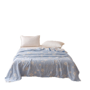 Soft Fit Cotton Gauze Towel <b>Blanket</b> 2.1-3 Jin Reactive Dyeing Summer Cooling <b>Bed</b> Cover Washable - Product Image 4