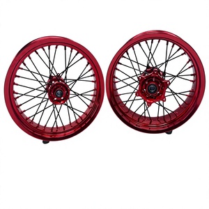 Ruedas de Motocicleta <span class=keywords><strong>Supermoto</strong></span> para <span class=keywords><strong>Honda</strong></span> CR250 CRF <span class=keywords><strong>450</strong></span>, Ruedas de Aleación de Aluminio CNC de 17 Pulgadas - Product Image 1