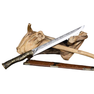 <span class=keywords><strong>Couteau</strong></span> spécial de chef de cuisine forgé en usine chinoise Longquan avec manche en métal et <span class=keywords><strong>couteau</strong></span> de cuisine à gaine en bois - Product Image 1