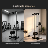 Machine de musculation murale à poulies réglables, station de poulies simple colonne pour salle de sport à domicile, construction robuste en acier