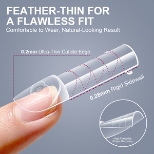 TSZS 150 pièces Formes d'ongles françaises double usage 15 tailles pour extension de polygel Réutilisables <span class=keywords><strong>Faux</strong></span> ongles pour manucure à domicile et en salon - Product Image 4