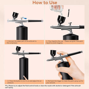 Dropshipping productos multifunción peluquero pelo tatuaje pistola de cepillo de aire Aerografo <span class=keywords><strong>Profesional</strong></span> pistola de aerógrafo - Product Image 2