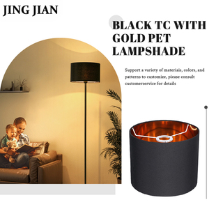 Adesivo in PVC trasparente con copertina rigida tamburo TC tessuto <span class=keywords><strong>paralume</strong></span> luce da tavolo classico da comodino ufficio paralumi realizzati a mano - Product Image 3