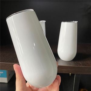 Gobelets isothermes en acier inoxydable blancs vierges de 6 oz pour sublimation, avec couvercles, pour cadeaux personnalisés de demoiselles d'honneur - Product Image 3