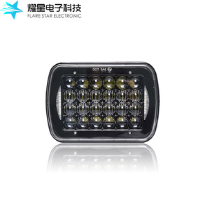 Flare <b>Star</b> Electronic 7 Inch Square <b>Led</b> Headlight 85W 12V For Truck Offroad Vehicle Retrofit Upgrade Universal Fit - Product Image 1