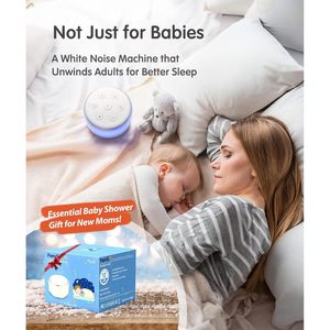 Machine à bruit blanc pour bébé avec veilleuse, 34 sons apaisants, rechargeable sur batterie - Product Image 6
