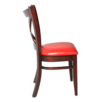 Chaises de salle à manger en bois rembourrées, en bois massif avec pieds en bois de caoutchouc durable, pour la maison et le bureau