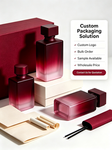 Wholesale Clear Wine Red Vintage Parfum Bottle <b>Empty</b> Luxury 50ml 100ml Glass Perfume Bottles With <b>Box</b> - Product Image 4