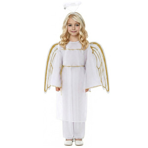 Disfraz de Ángel para Niños con Alas y <span class=keywords><strong>Halo</strong></span> - Túnica Blanca Unisex para Halloween, Navidad, Representaciones Escolares y Cosplay - Product Image 4