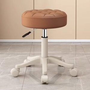 Vente flash 360 °   Chaise de barbier en cuir pivotante, réglage de la hauteur portable, durable, facile à nettoyer, confortable, salon de beauté, bar à ongles - Product Image 4