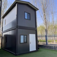 Casa Container con Tetto Piatto 20ft, Prefabbricata Modulare Smontabile, Montaggio Rapido, Edificio Container Portatile per Ufficio in Cantiere e Dormitorio