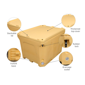 Caja de palé de plástico aislada de pescado apilable regular de almacenamiento a granel de servicio pesado También disponible para alquilar o parte de una solución de agrupación - Product Image 3