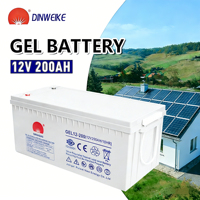 Batterie gel scellée 12V 200Ah à décharge profonde VRLA sans entretien au plomb-acide pour systèmes solaires hors réseau, onduleurs, télécommunications et stockage d'énergie