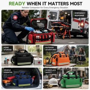Trousse de premiers secours médicale personnalisée grande capacité avec bande réfléchissante pour les urgences et les traumatismes - Product Image 2