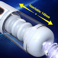 Leistungsstarker Teleskop-Vibrationsmasturbator für Männer Automatische Kolbensimulation USB-Aufladbar IPX7 Wasserdicht-Umweltfreundlich