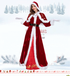 HESPER Hot Adult Women's Halloween Cosplay Dress Warm Christmas Queen Costume With Accessories Casual Style Suits Carnival - Product Image 3