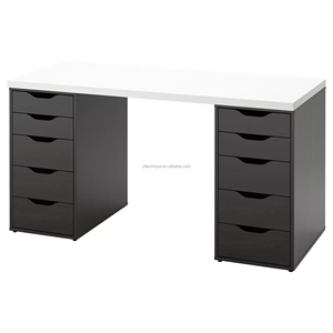 Tocador blanco moderno YIFAN mesa de tocador Lagkapten/<span class=keywords><strong>Alex</strong></span> escritorio con gran almacenamiento muchos cajones útiles - Product Image 2