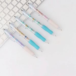 New Cute Transparent Plastic Ballpoint <b>Pen</b> With Printing Customized Print Logo Soft Grip for Children Gift - Product Image 6