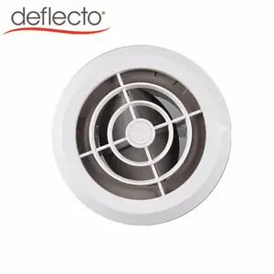 Diffuseur de plafond en plastique 3 pouces 75mm rond entrée d'air vanne d'extraction blanc diffuseur grille d'aération