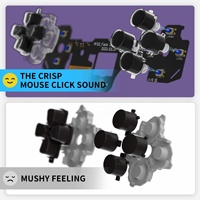 Kit de boutons d'action tactiles personnalisés EXtremeRate, kit de clics de souris, kit de clics frontaux pour manette PS5 BDM-030