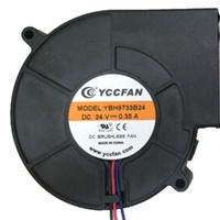 Harga Pabrik Kipas Aksial 3.82 Inch 9733 PWM Fungsi FG Kecepatan Tinggi 52.27 CFM Pendingin Kipas dengan Bantalan Bola 12 Volt Mini Blower