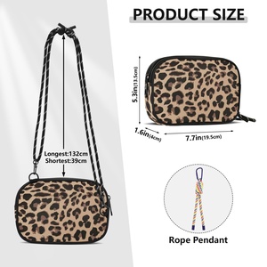 Mini sac à main Lulu motif guépard avec logo personnalisé, sac banane zippé pour téléphone portable, sac bandoulière pour filles et femmes - Product Image 3